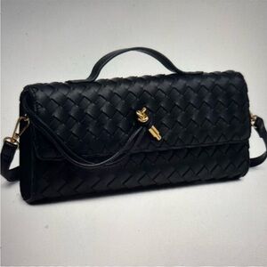 New Like Urban Expressions Woven Black Crossbody